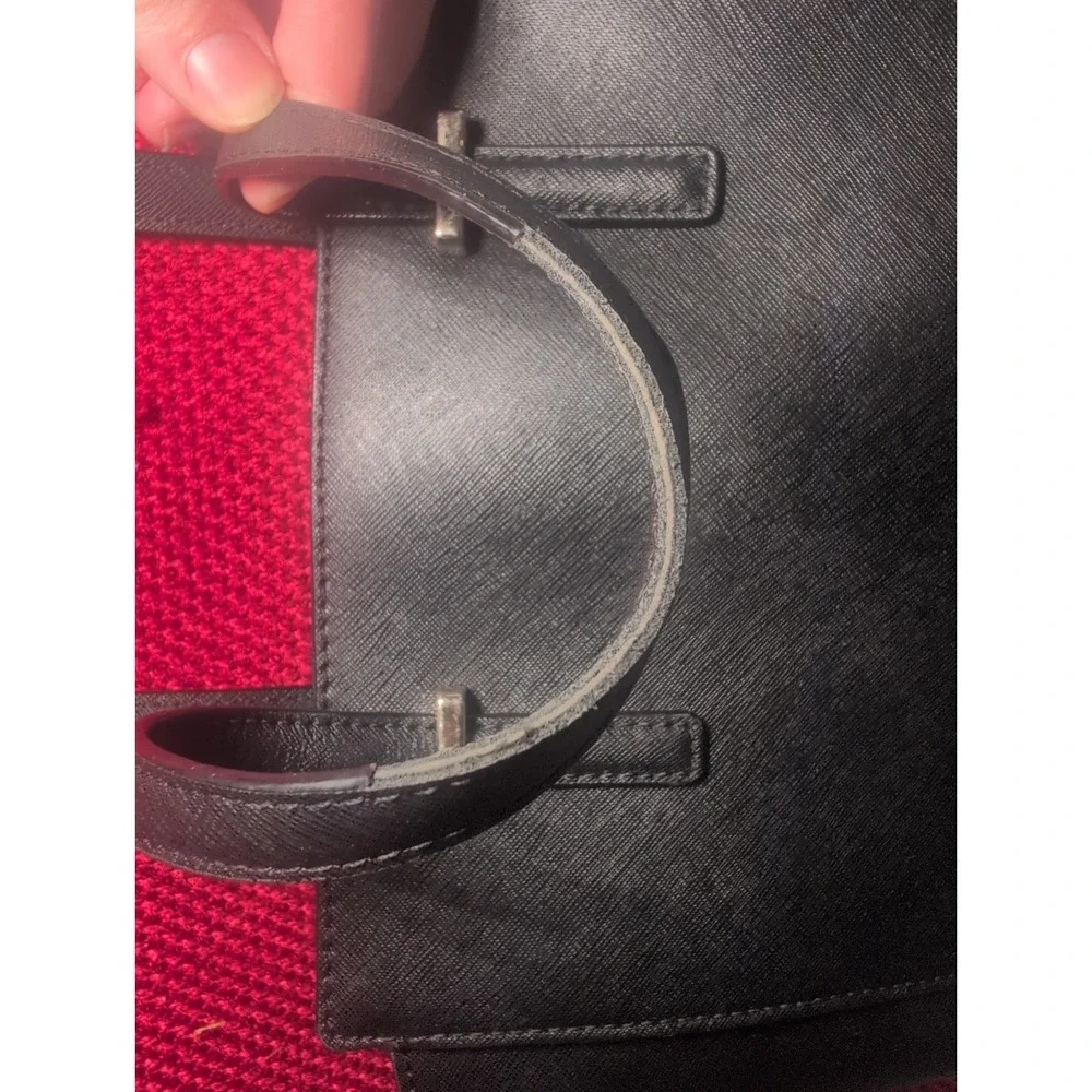 Kate Spade Cedar Street Small Hayden Black Leather Satchel Handbag Purse